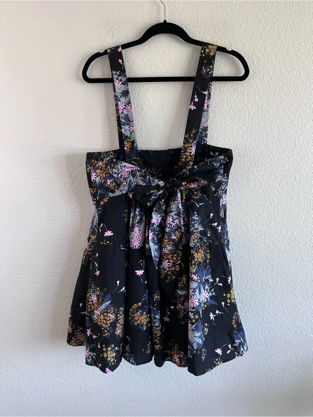 NWT Free People Women's Let The Sunshine Floral Dark Combo Babydoll A-Line Mini